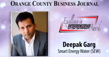 Deepak Garg Wins the 2021 Excellence in Entrepreneurship Award by Orange County Business Journal